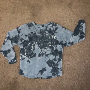 PINK Victoria's Secret Gray Tie-Dye Sweatshirt